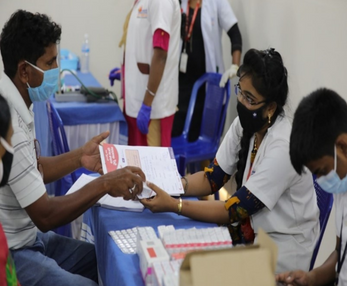 Medicine being dispensed to patients